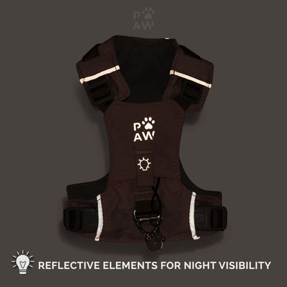 PAW - S (4-8Kg) Dog Step-in Guardian Harness with Reflective Mesh - Lavender - Amethyst Charm