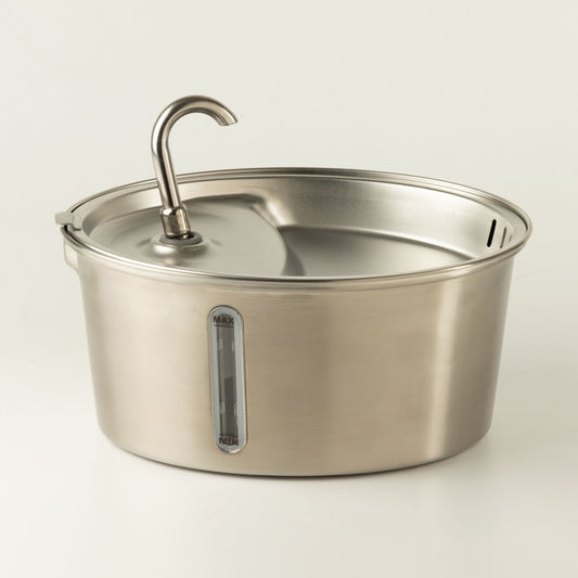 Electric Water Fountain 2.5 Liter - USB - Stainless Steel