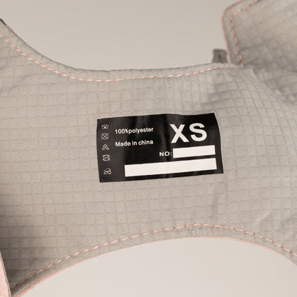 PAW - XS (2-4Kg) Dog Step-in Guardian Harness with Reflective Mesh - Rock Grey - Black Obsidian Charm