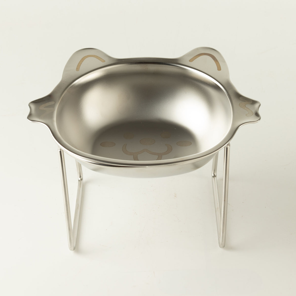Food Bowl - Single Cat Bowl in Stand - Stainless Steel (304)