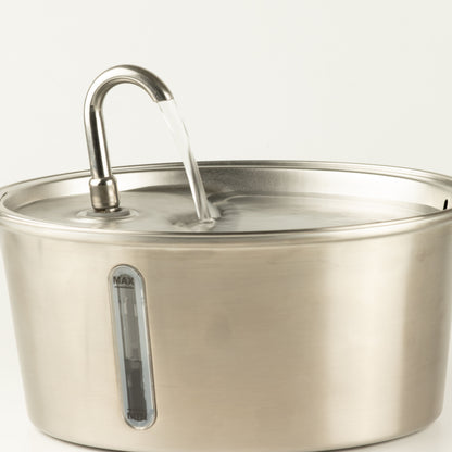 Electric Water Fountain 2.5 Liter - USB - Stainless Steel