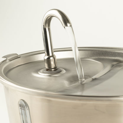 Electric Water Fountain 2.5 Liter - USB - Stainless Steel