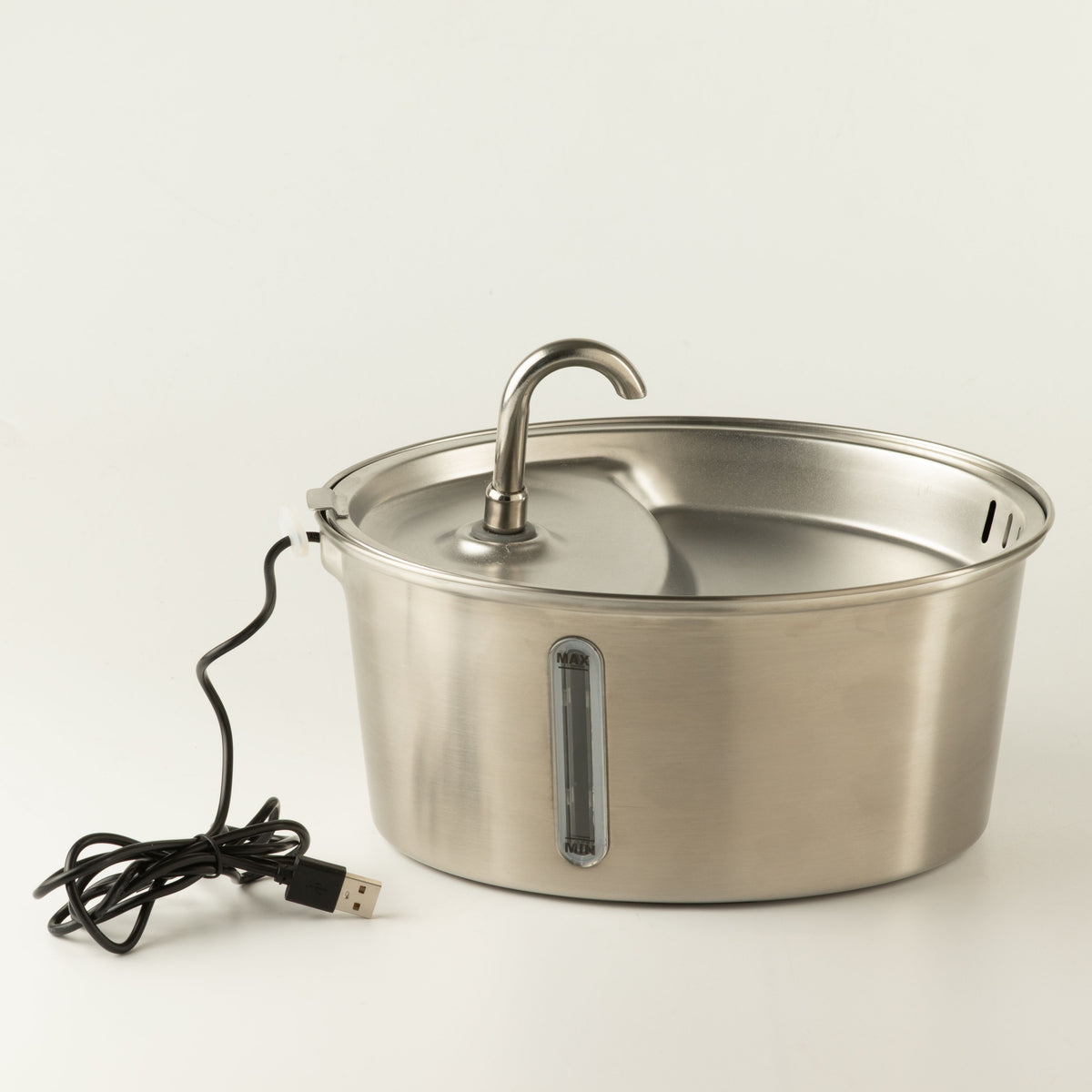 Electric Water Fountain 2.5 Liter - USB - Stainless Steel